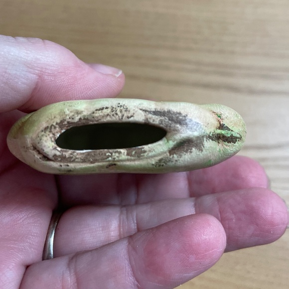 Vintage Ceramic Mouse Christmas Ornament Handmade Sleeping Baby Mouse 1989 4" - Picture 4 of 6